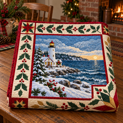 Ohio Christmas Windows TD271026175 Quilt Blanket — folded mockup