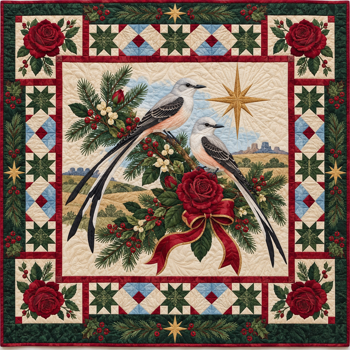 Scissortail Springwater Christmas Star TD271026178 Quilt Blanket — original design