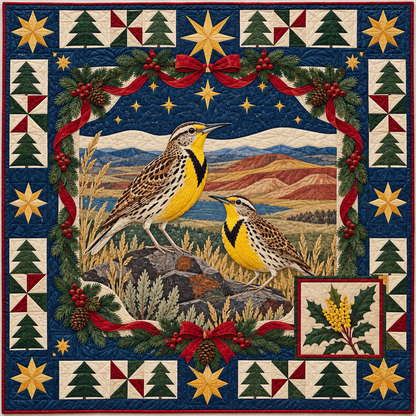 Meadowlark Painted Hills Christmas Star TD271026183 Quilt Blanket — original design