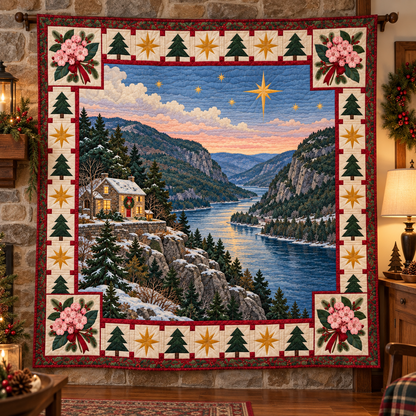 Laurel Ridgework Christmas Eve TD271026186 Quilt Blanket — hanging mockup