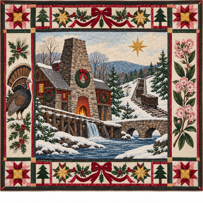 Keystone Iron and Rail Christmas Homecoming TD271026189 Quilt Blanket — original design
