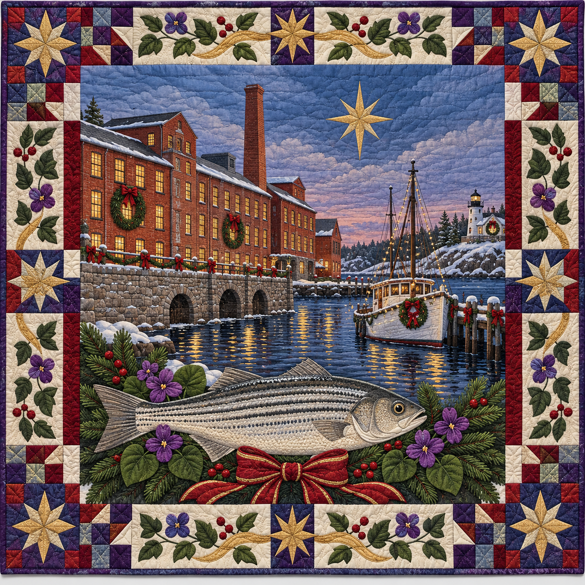 Hope Harbor Christmas Homecoming TD271026194 Quilt Blanket — original design