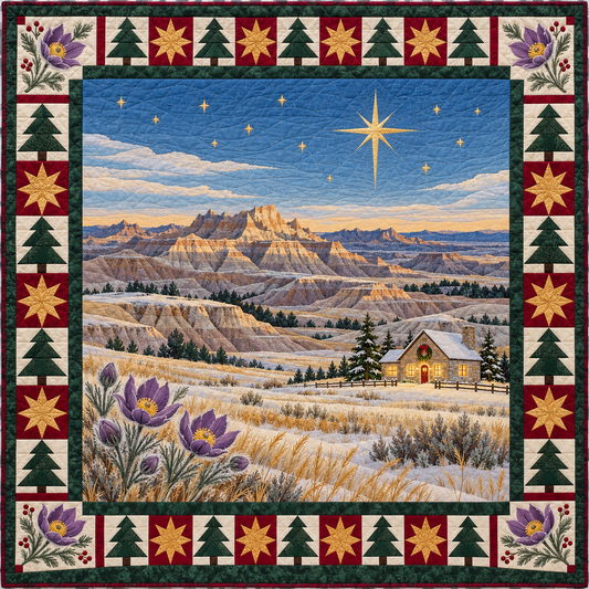 Pasque and Prairie Stone Christmas Eve TD271026201 Quilt Blanket — original design