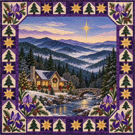 Iris Smoky Ridges Christmas Eve TD271026206 Quilt Blanket — original design