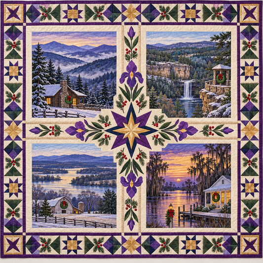 Tennessee Christmas Windows TD271026210 Quilt Blanket — original design
