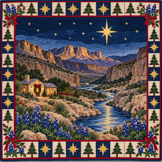 Bluebonnet Home Star Christmas Eve TD271026211 Quilt Blanket — original design