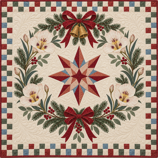 Sego lily Christmas Wreath TD271026217 Quilt Blanket — original design
