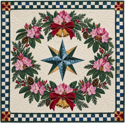 Coast rhododendron Christmas Wreath TD271026232 Quilt Blanket — original design