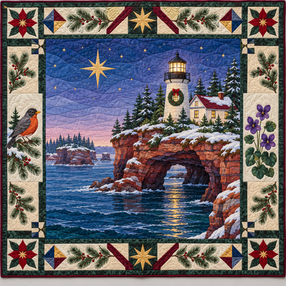 Superior Harbor Light Christmas Homecoming TD271026244 Quilt Blanket — original design
