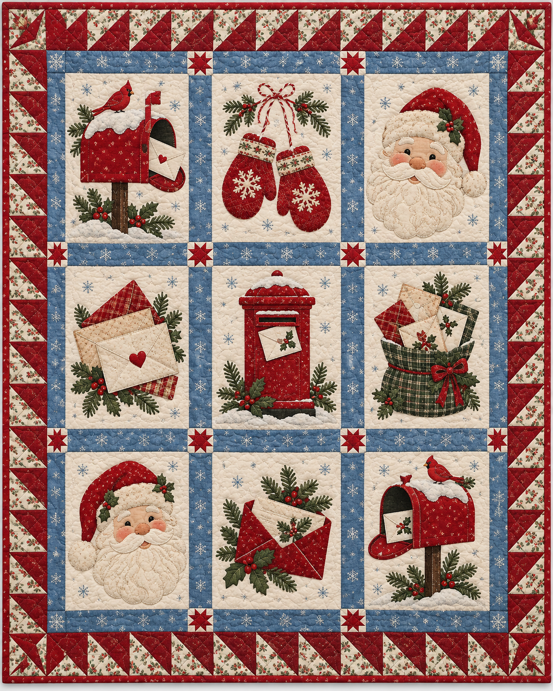 Letters to Santa Quilt Blanket