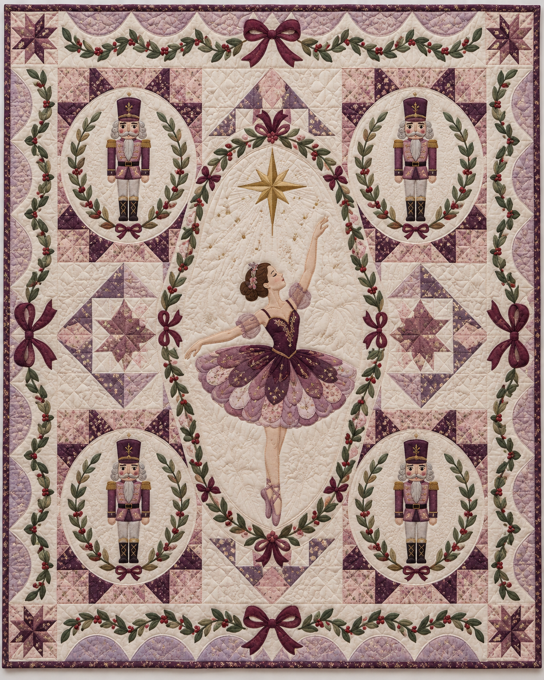 Sugar Plum Ballet Quilt Blanket