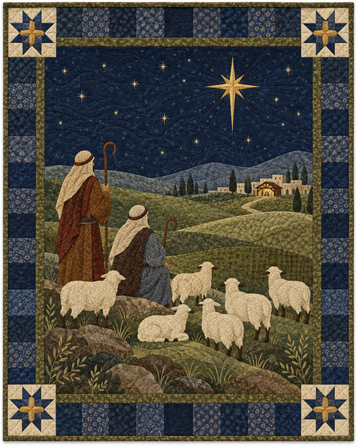 Shepherds' Christmas Watch Quilt Blanket