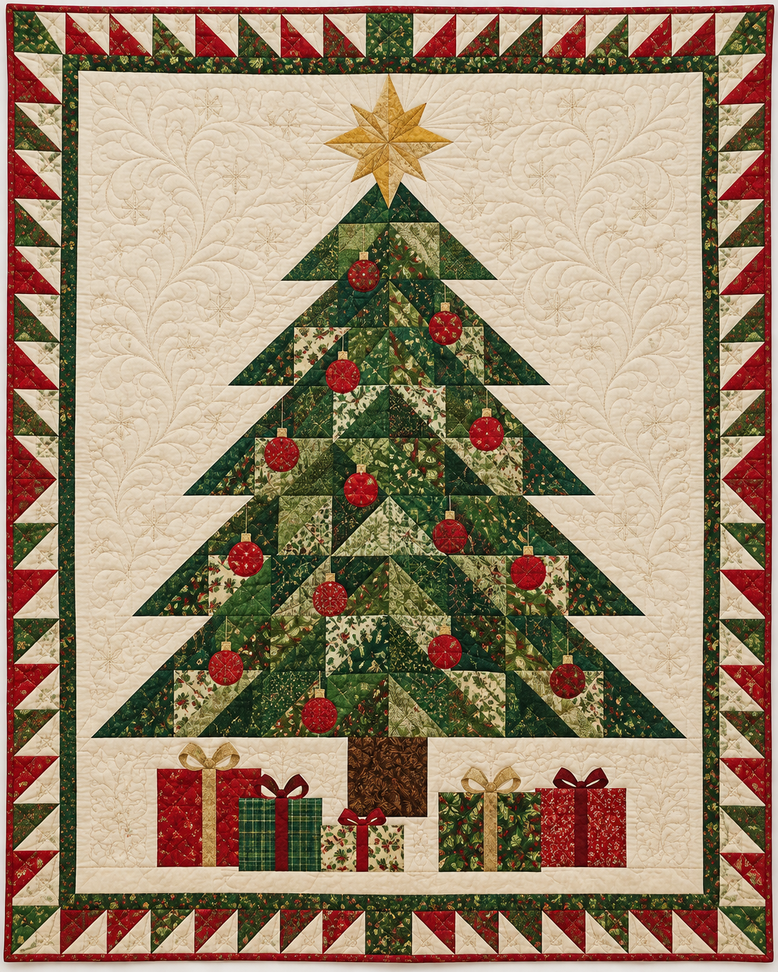 One Grand Christmas Tree Quilt Blanket