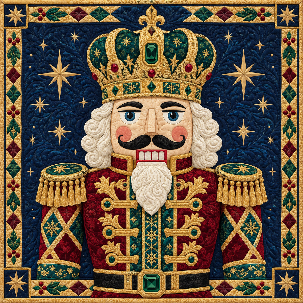 Starlight Nutcracker King Quilt Blanket