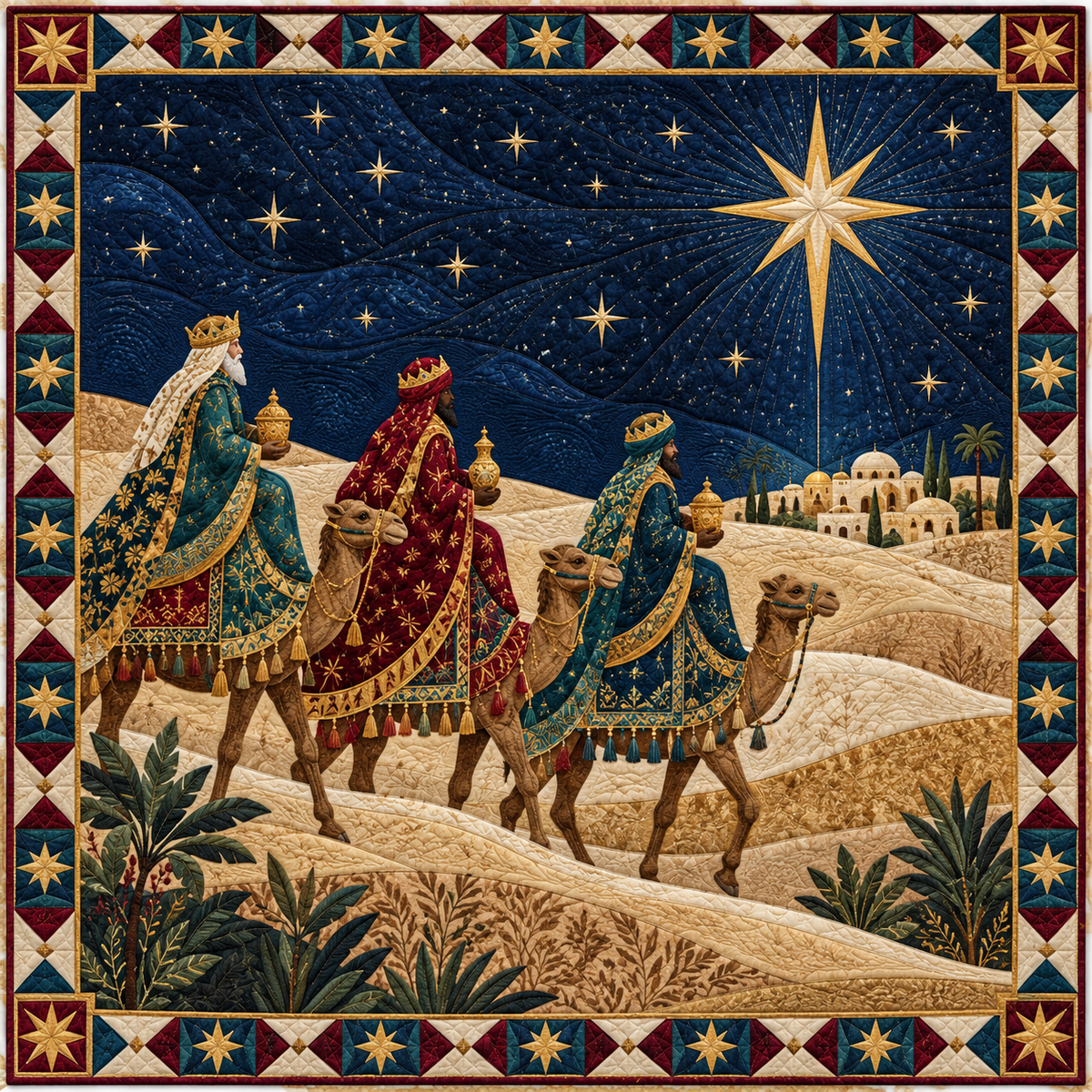 Magi under the Star Quilt Blanket