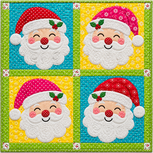 Santa Face Confetti Quilt Blanket