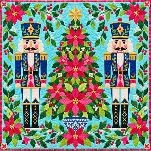 Nutcracker Garden Party Quilt Blanket