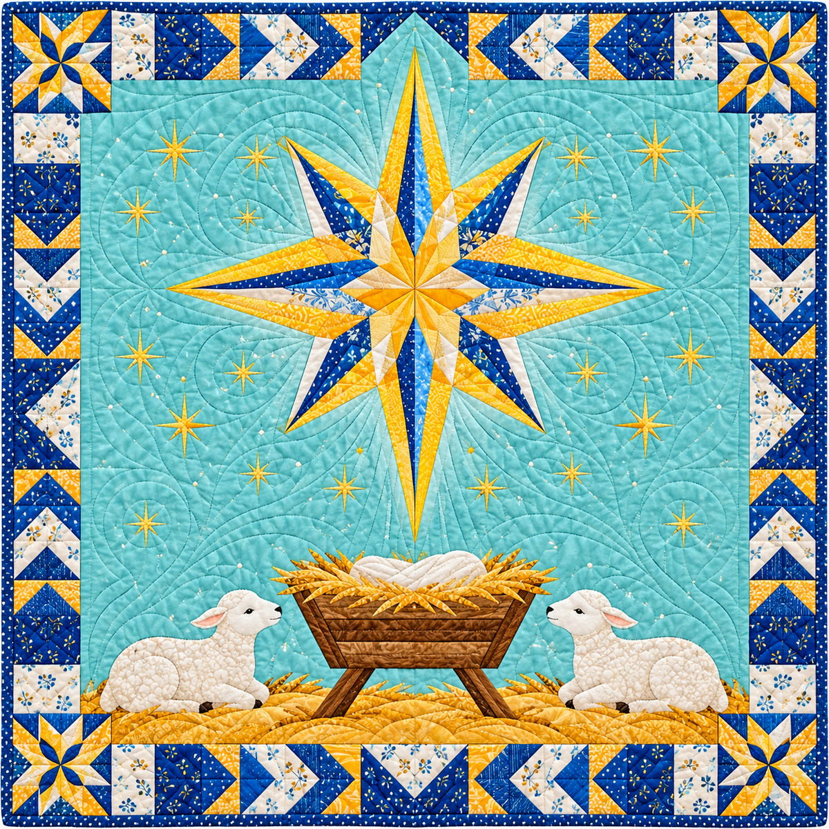 Star over the Manger Quilt Blanket
