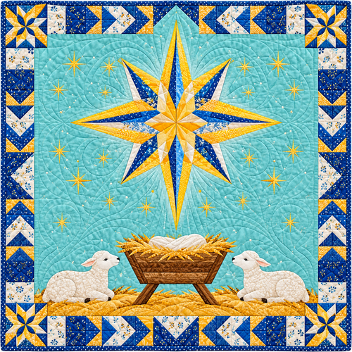 Star over the Manger Quilt Blanket