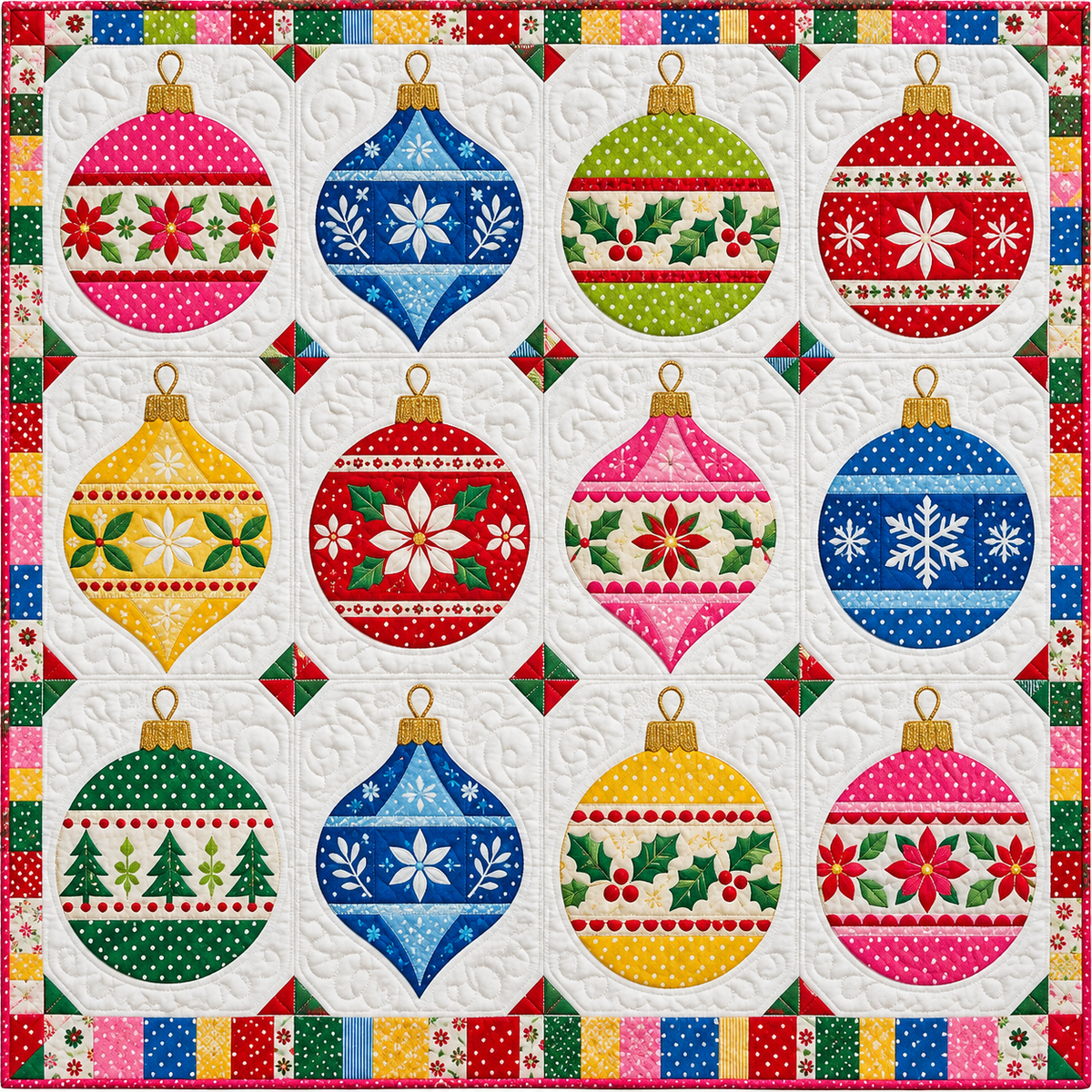 Bauble Rainbow Rows Quilt Blanket