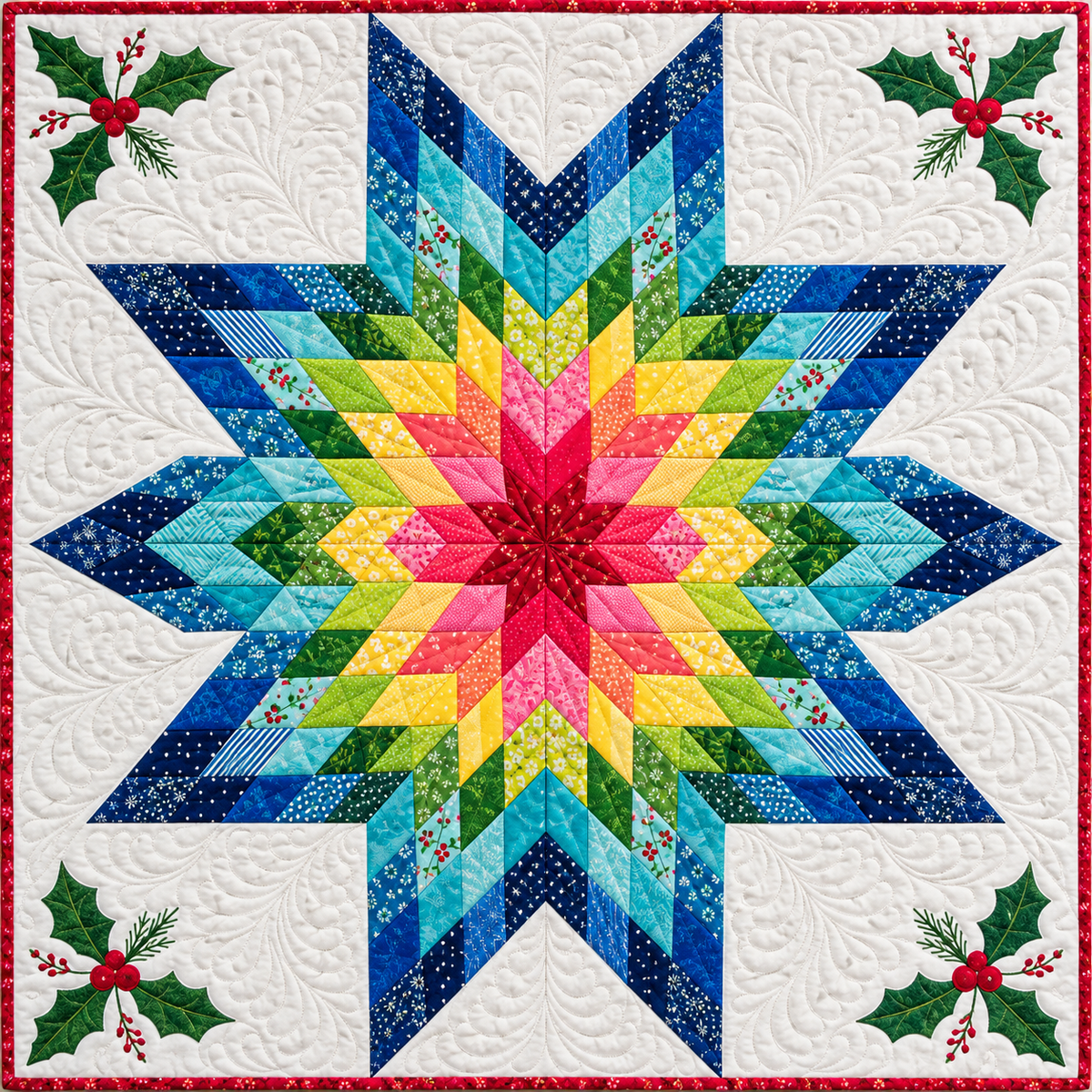 Christmas Star Prism Quilt Blanket