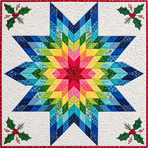 Christmas Star Prism Quilt Blanket