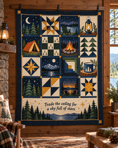 Emberlight Camp TD281026002 Quilt Blanket — hanging