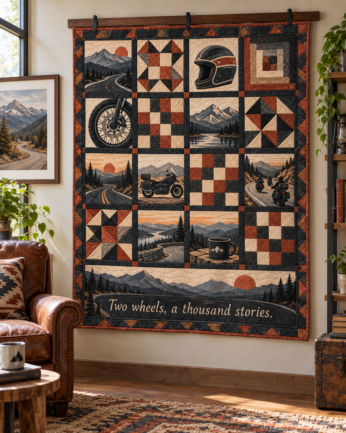 Open Road Reverie TD281026004 Quilt Blanket — hanging