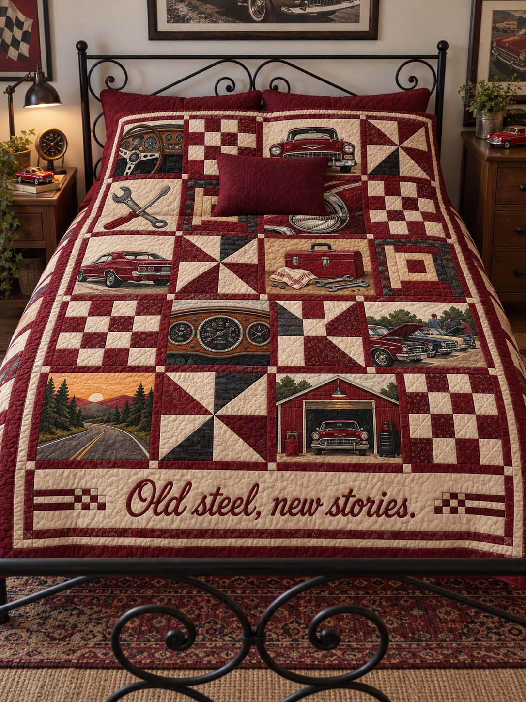 Sunday Garage TD281026006 Quilt Blanket — bed