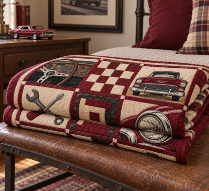 Sunday Garage TD281026006 Quilt Blanket — folded