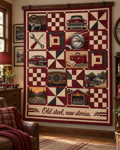 Sunday Garage TD281026006 Quilt Blanket — hanging