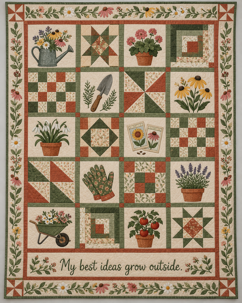 Petals & Patience TD281026007 Quilt Blanket — original