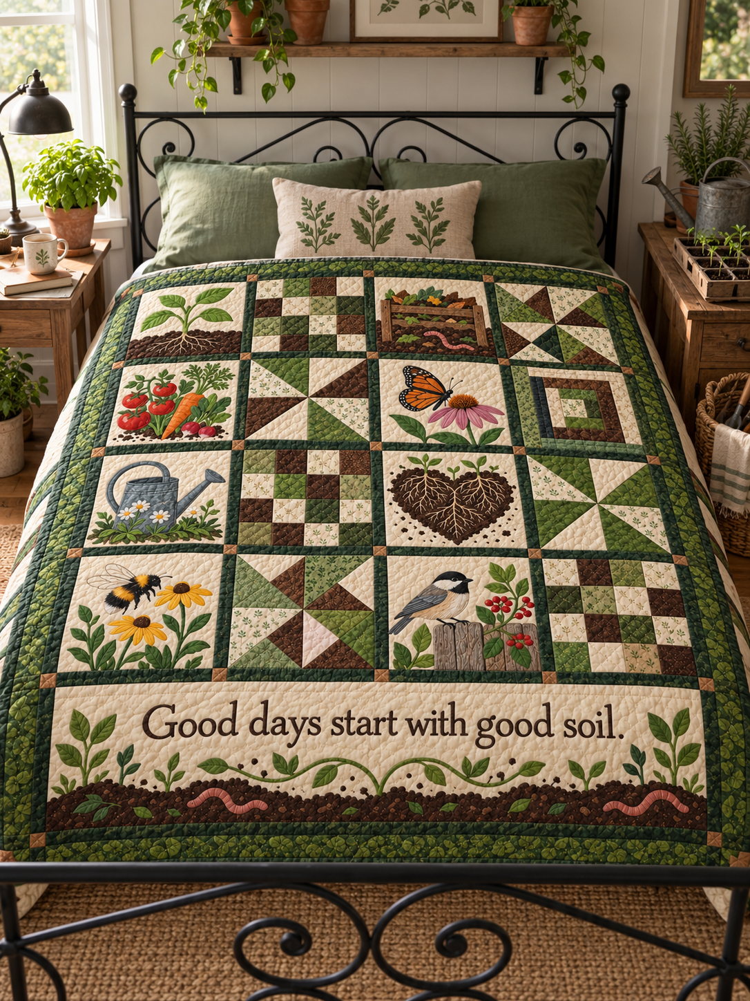 Roots of Tomorrow TD281026008 Quilt Blanket — bed