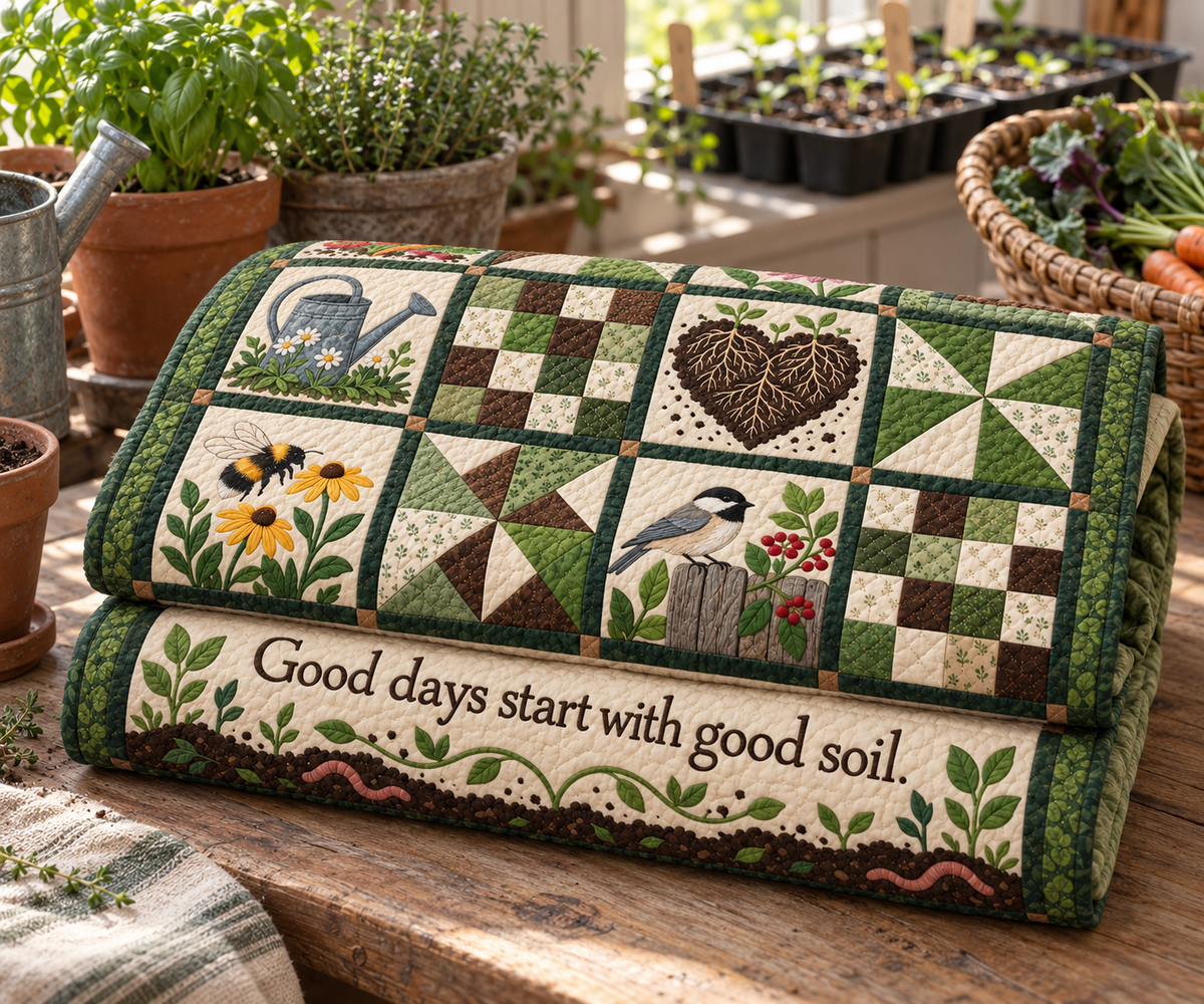 Roots of Tomorrow TD281026008 Quilt Blanket — folded