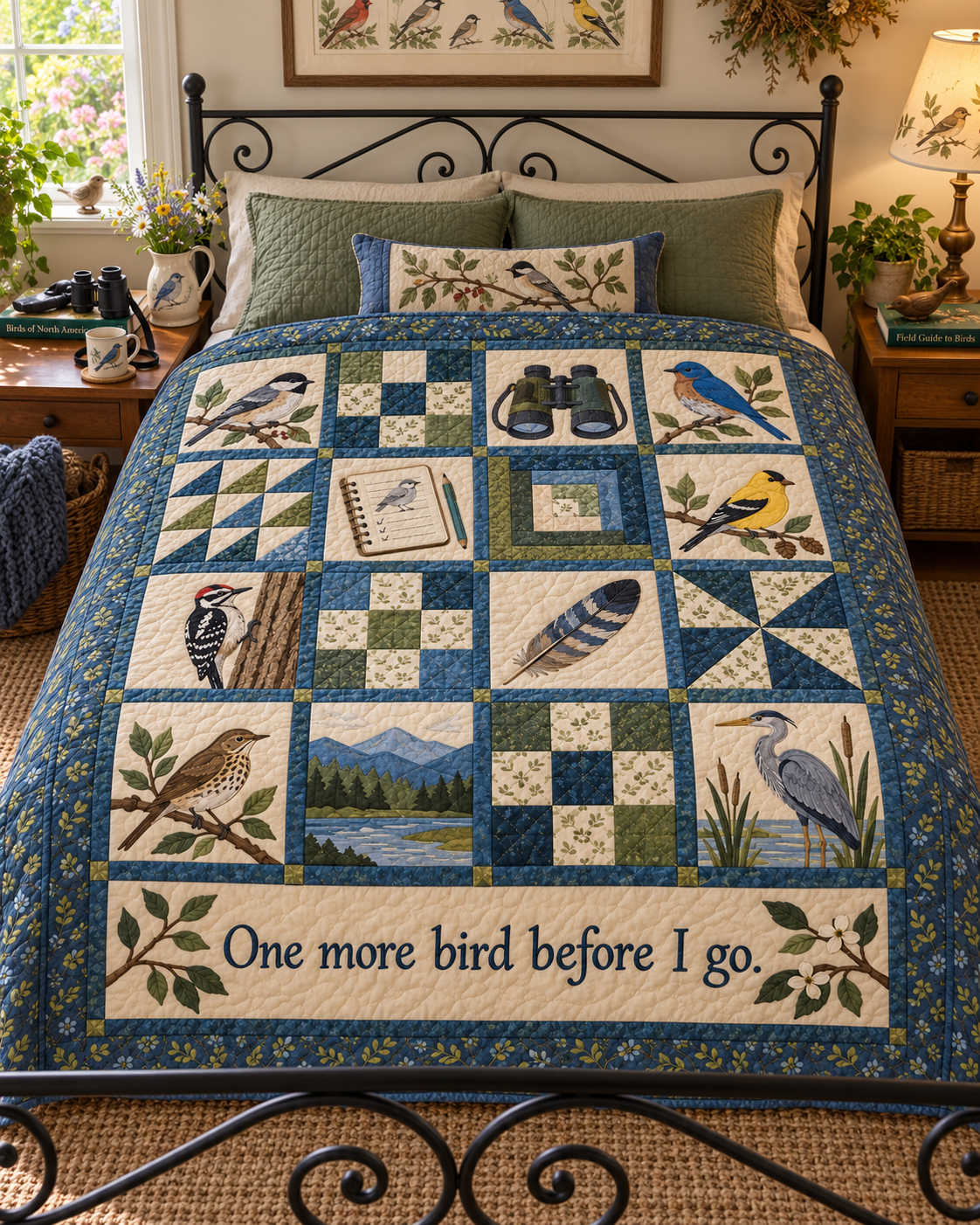 Featherlight Mornings TD281026009 Quilt Blanket — bed