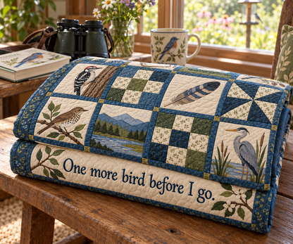 Featherlight Mornings TD281026009 Quilt Blanket — folded