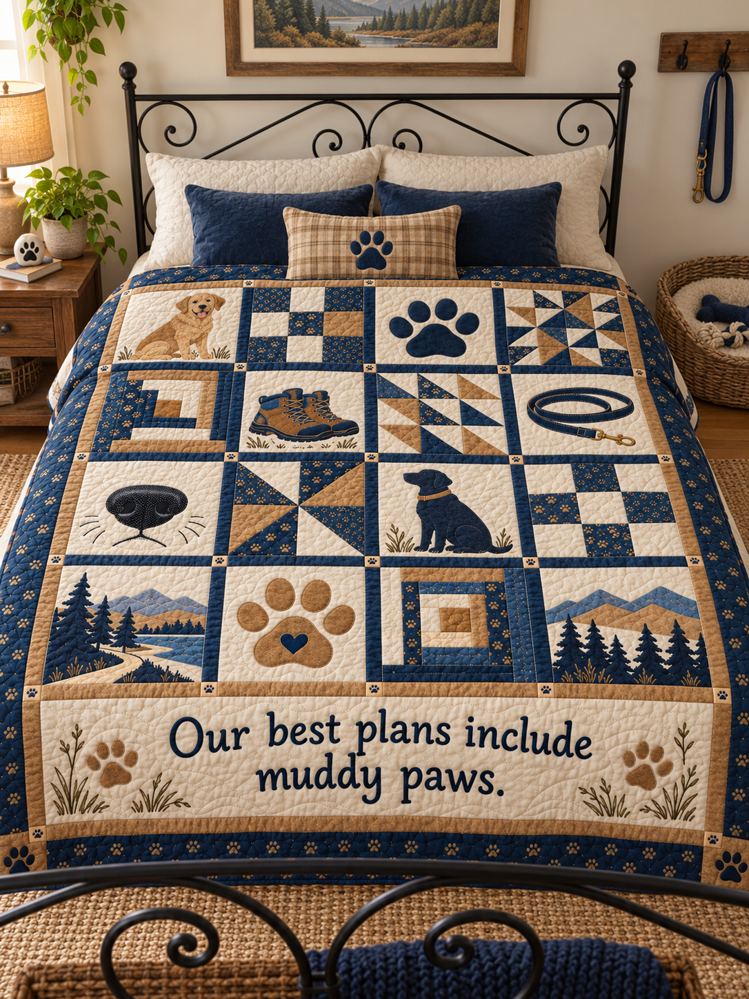 Faithful Footsteps TD281026012 Quilt Blanket — bed