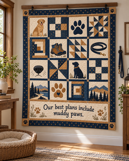 Faithful Footsteps TD281026012 Quilt Blanket — hanging