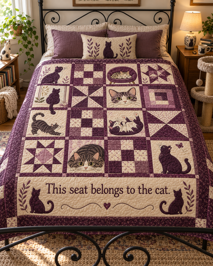 Purrfect Twilight TD281026013 Quilt Blanket — bed