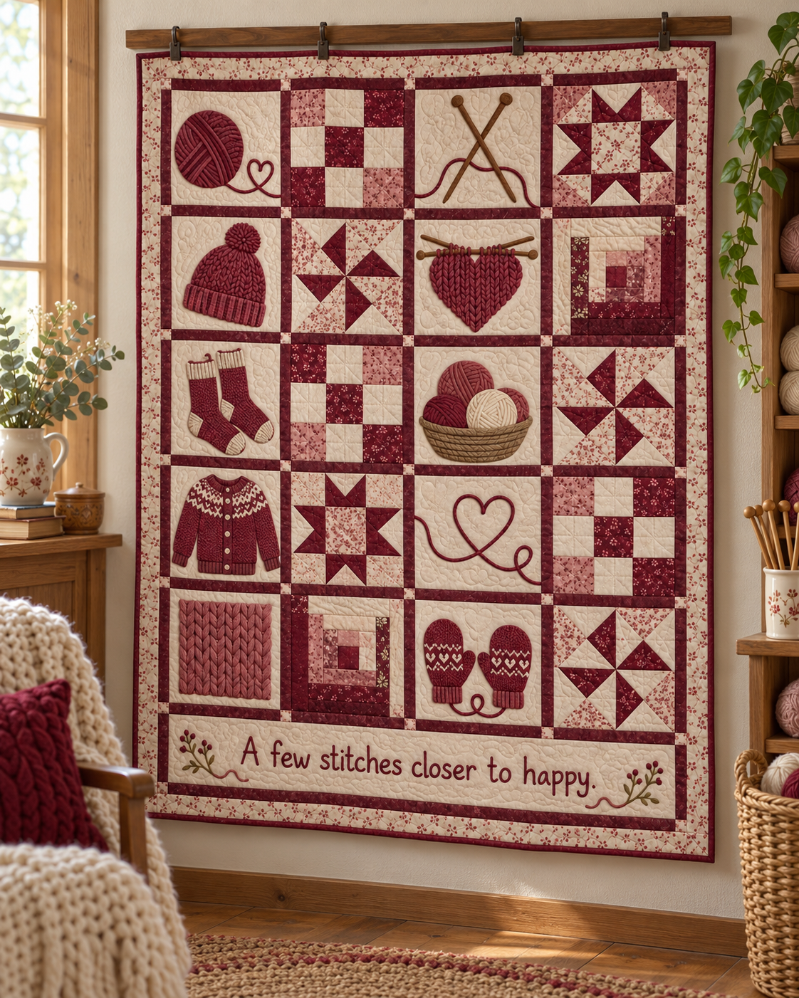 Loops of Comfort TD281026014 Quilt Blanket — hanging
