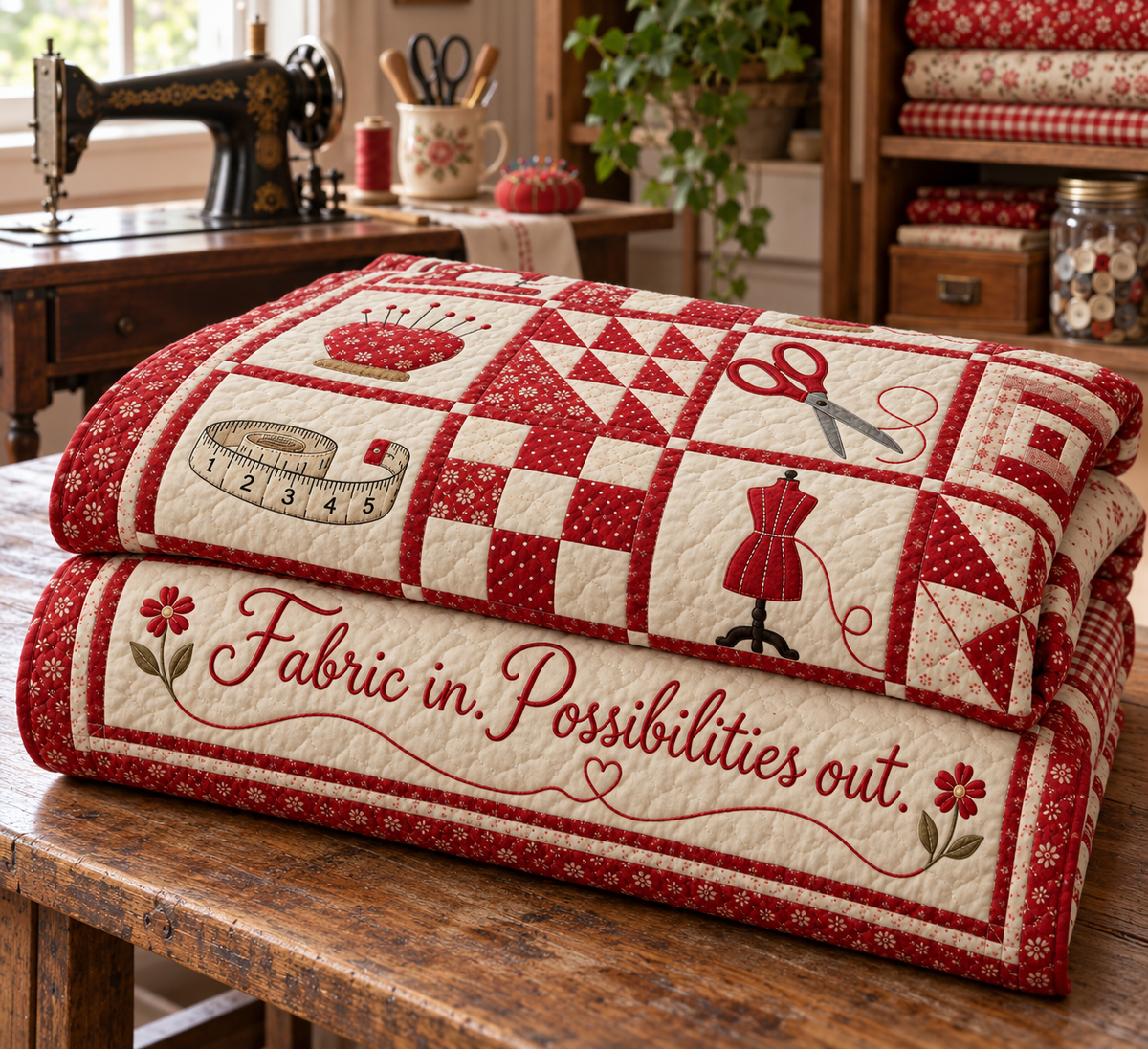 Stitch by Stitch TD281026016 Quilt Blanket — folded