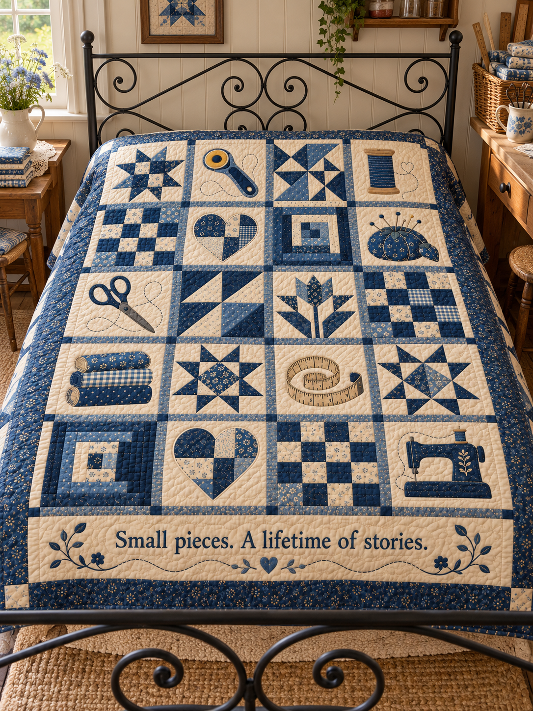 Heritage in Pieces TD281026017 Quilt Blanket — bed
