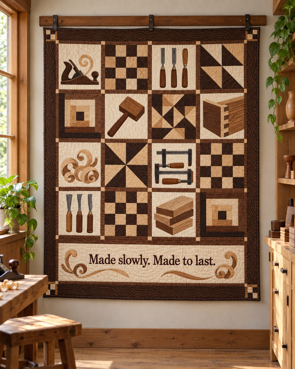 Grain & Craft TD281026019 Quilt Blanket — hanging