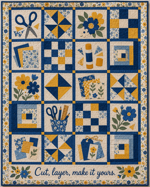 Paper Petal Parade TD281026022 Quilt Blanket — original