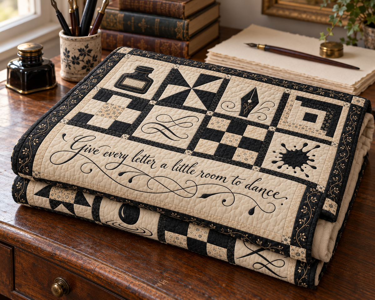Ink in Motion TD281026023 Quilt Blanket — folded