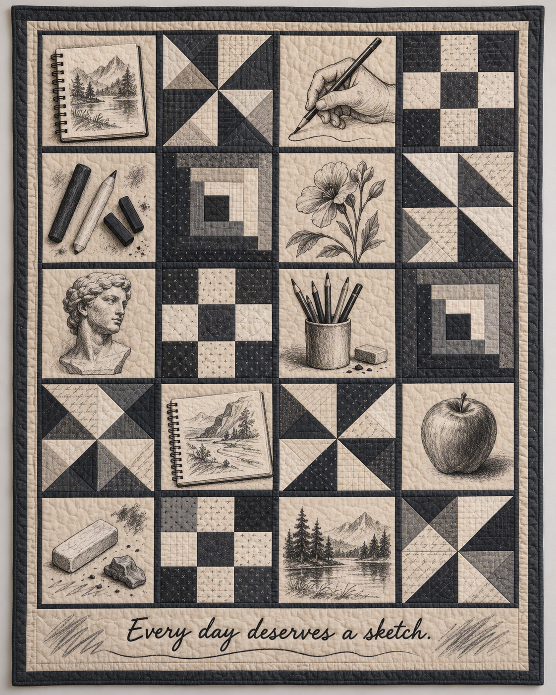 Everyday Sketchbook TD281026026 Quilt Blanket — original