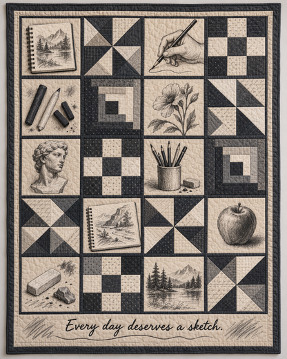 Everyday Sketchbook TD281026026 Quilt Blanket — original