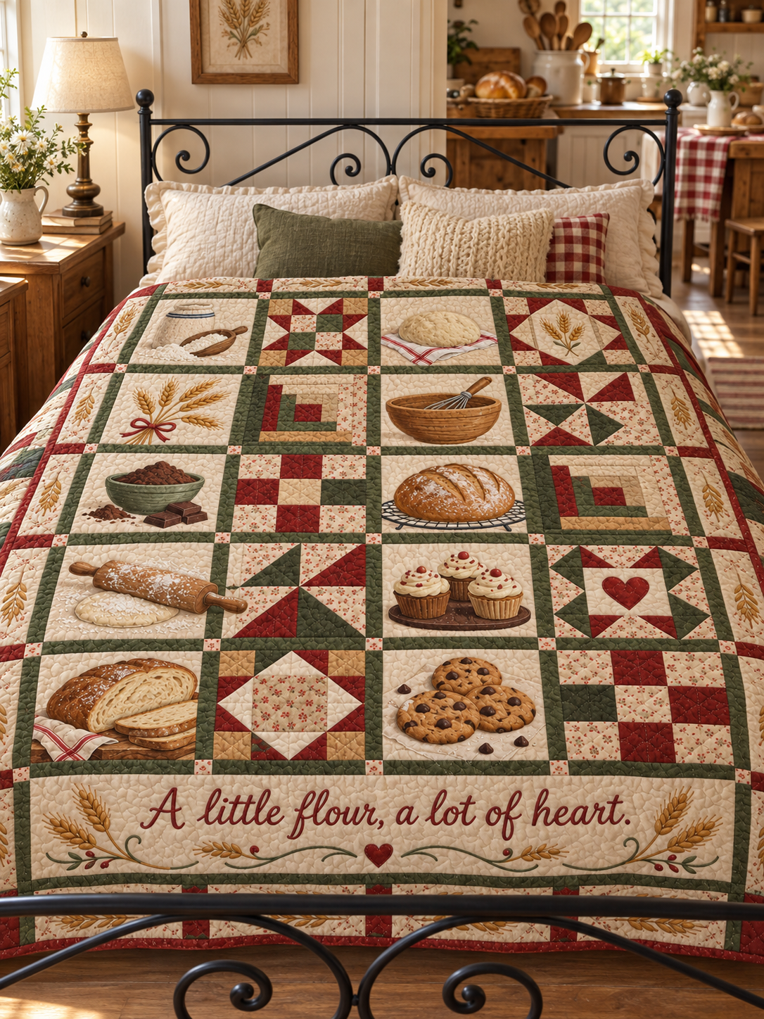 Flour & Heart TD281026030 Quilt Blanket — bed
