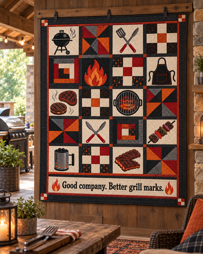 Fireside Feast TD281026031 Quilt Blanket — hanging