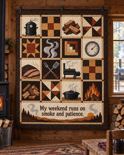 Smoke & Patience TD281026032 Quilt Blanket — hanging